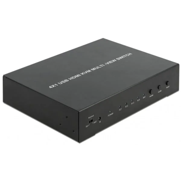DeLOCK KVM 4in1 Multiview Switch 4x HDMI USB 2.0, KVM-Switch