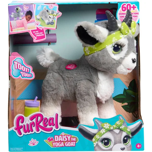 Just Play furReal Daisy Yoga-Ziege mit Bewegungs- und Soundfunktion, Kuscheltier