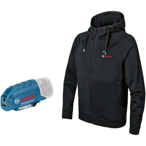 Bosch Professional Heat+Jacket GHH 12+18V Solo Größe L, Arbeitskleidung (schwarz, ohne Akku und Ladegerät)
