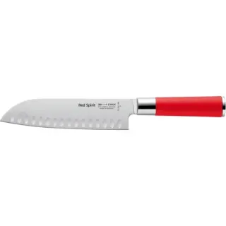 DICK Red Spirit Santoku Kullenschliff, 18cm, Messer (rot/silber)