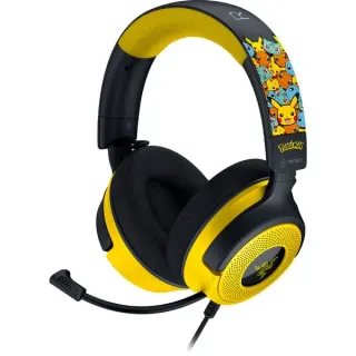 Razer Kraken V4 X - Pokémon Kanto Starters Edition, Gaming-Headset (schwarz/gelb)