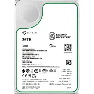 Seagate Exos 26 TB Generalüberholt, Festplatte (SATA 6 Gb/s, 3,5")