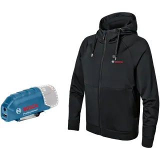 Bosch Professional Heat+Jacket GHH 12+18V Solo Größe 2XL, Arbeitskleidung (schwarz, ohne Akku und Ladegerät)