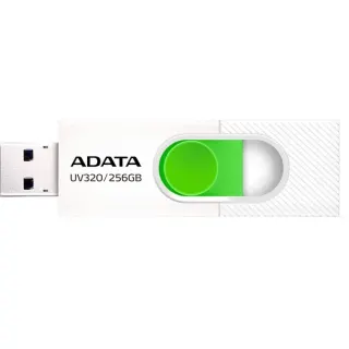 ADATA UV320 256 GB, USB-Stick (weiß/grün, USB-A 3.2 Gen 1)